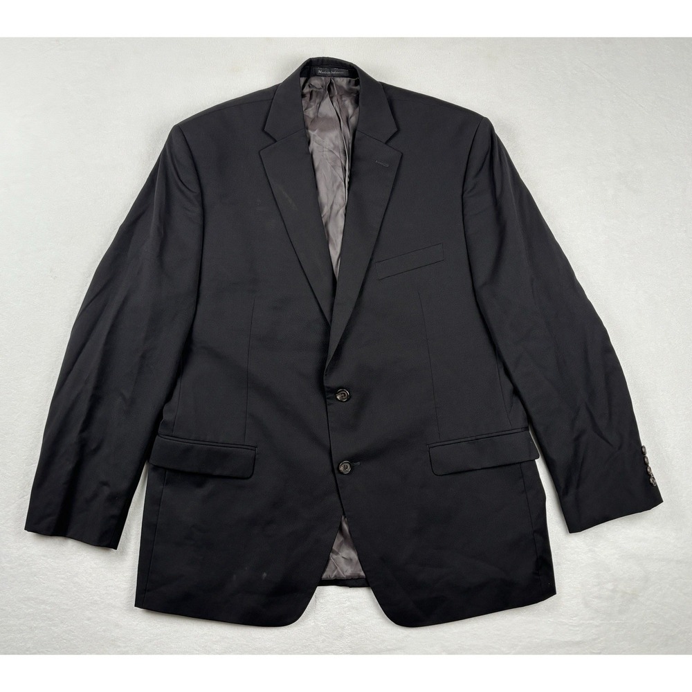Lauren Ralph Lauren 44R Black 100% Wool Two‎ Button Blazer Sport Coat
